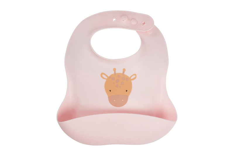 2x Splosh Baby Giraffe Feeding Bib Adjustable Food Catcher 23x24cm Pink 0+