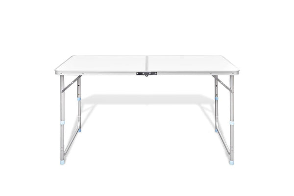 Foldable Camping Table Height Adjustable Aluminium 120 x 60 cm vidaXL