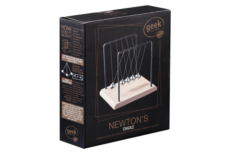 Geek Culture Newton's Cradle Balls Science Toy Home Office Desk Accessory 14cm