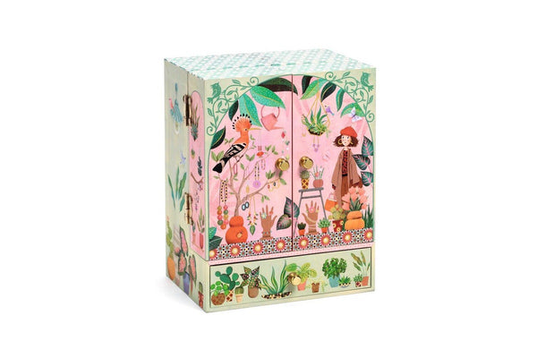 Djeco Secret Garden 19cm Music Box Kids Children Wooden Musical Play Toy 6y+