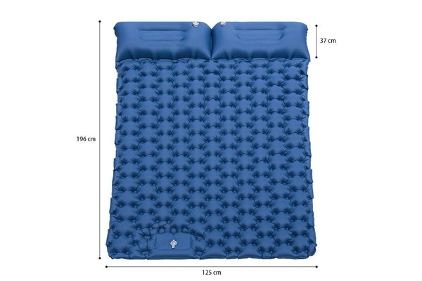 HYPERANGER Inflatable Double Camping Mat - Blue