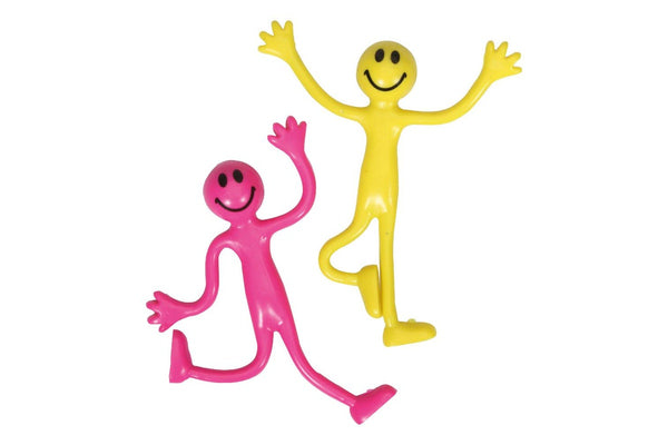 3x Fumfings Novelty 14cm Bendy Smiler Man Creative Stress Relief Child 3y+ Asst