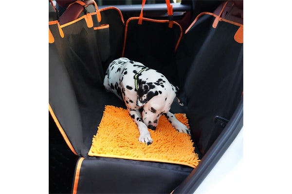 PETSWOL: Dog Car Seat Cover with Snuffle Mat