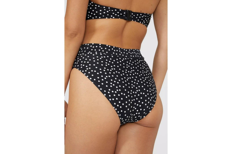 Gorgeous Womens/Ladies Spotted Mid Rise Bikini Bottoms (Monochrome) (10 UK)