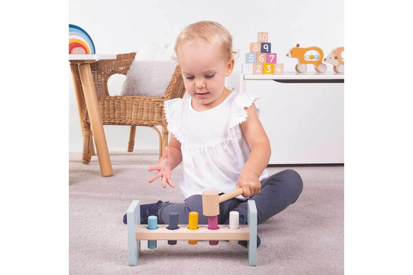 7pc Bigjigs Toys 26cm FSC Hammer Bench Kids Children Wooden Learning Toy 12m+