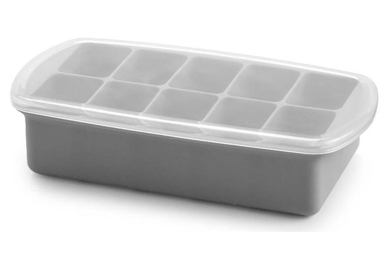 Melii: Silicone Baby Food Freezer Tray with Lid - Luxe Grey