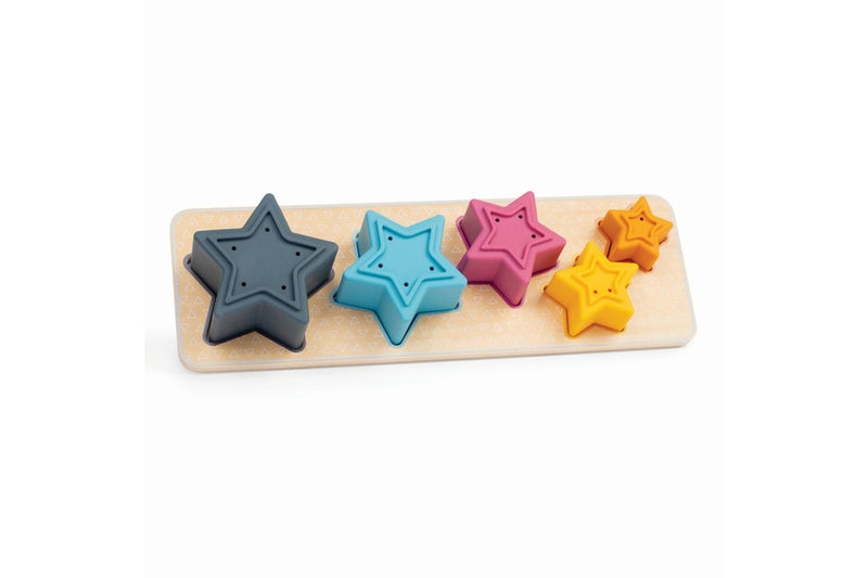 6pc Bigjigs Toys Shooting Star Sorter Kids Children Wooden Sensory Toy 12m+