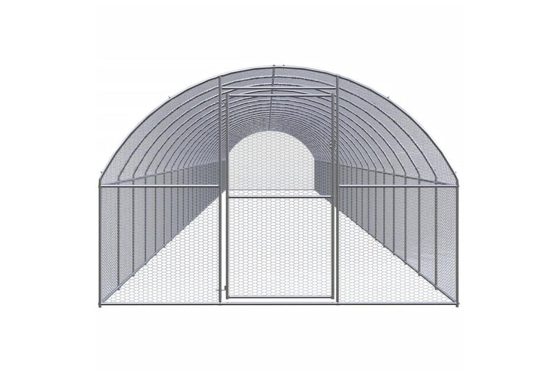 Outdoor Chicken Coop 3x24x2 m Galvanised Steel vidaXL