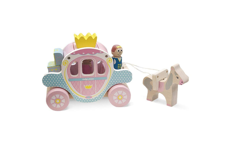 Indigo Jamm 32cm Princess Polly's Carriage Kids Children Wooden Toy Set 18m+