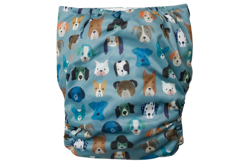 Nestling: Sassy Simple Nappy Cover - All the Dogs