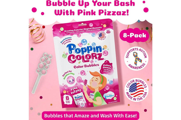 WOWmazing: Giant Bubbles - Poppin Colorz - Color Bubbles (Pink Pizzaz 8 Pack)