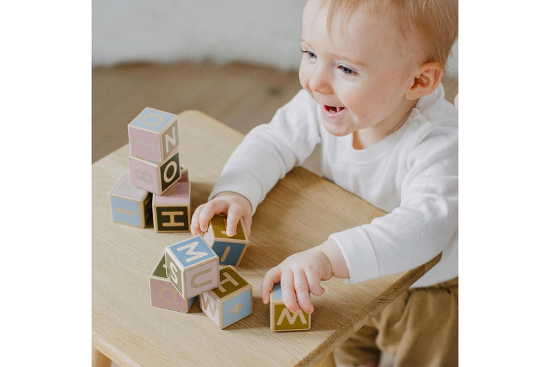 36pc Micki Letter & Number Kids Children Fun Play Building Wooden Blocks Toy 1y+