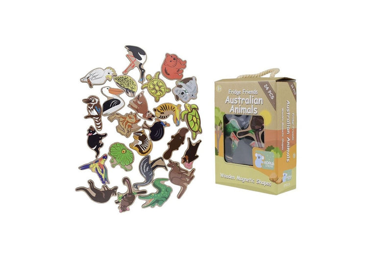 24pc Koala Dream Fridge Friends Magnetic Australian Animals Baby Learning Toy 3+