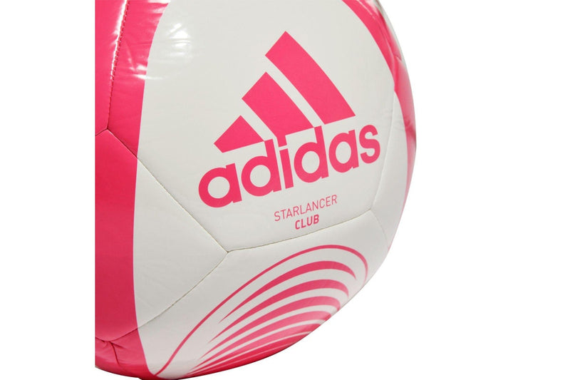 Adidas: Starlancer Club Football Soccer Ball - White / Solar Pink - Size 5