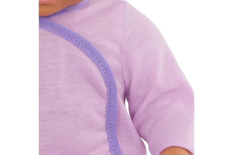 LullaBaby: 14" Outfit - Purple Onesie with Slippers