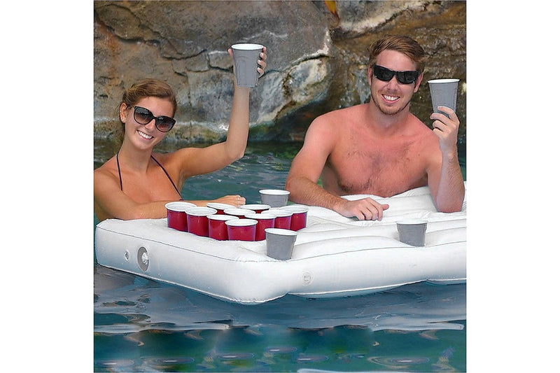 Big Pvc Inflatable Beer Pong Raft Floating Pool Party Game Table Lounge Toy Pool Toys & Games