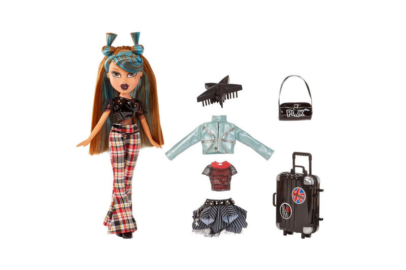 Bratz Pretty 'N' Punk Fashion Dress Up Kids Play Dolll Yasmin w Poster 29cm 6+