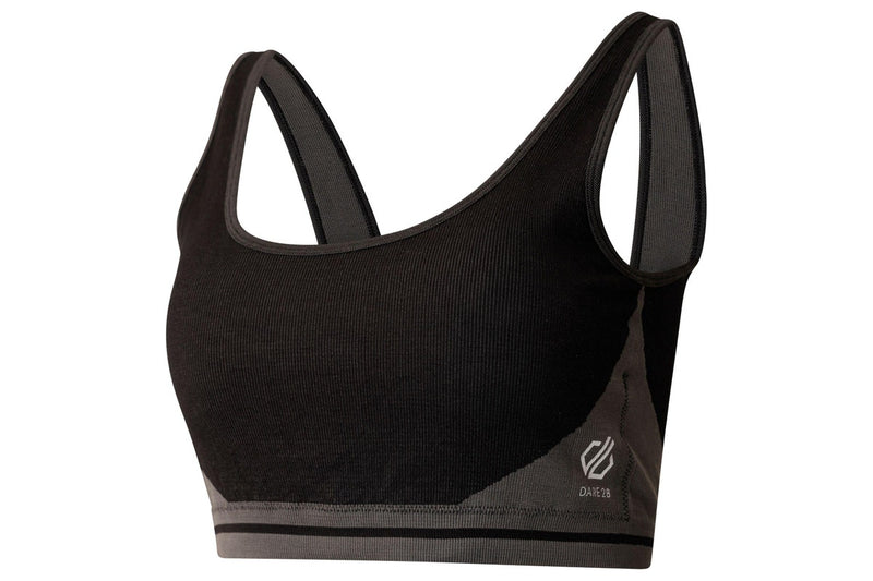 Dare 2B Womens/Ladies Don´t Sweat It Recycled Bikini Top (Black/Charcoal Grey) (S)