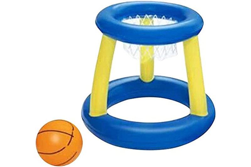 Costcom Inflatable Basketball Hoop & Ball Pool Game UV Resistant 61 x 59cm