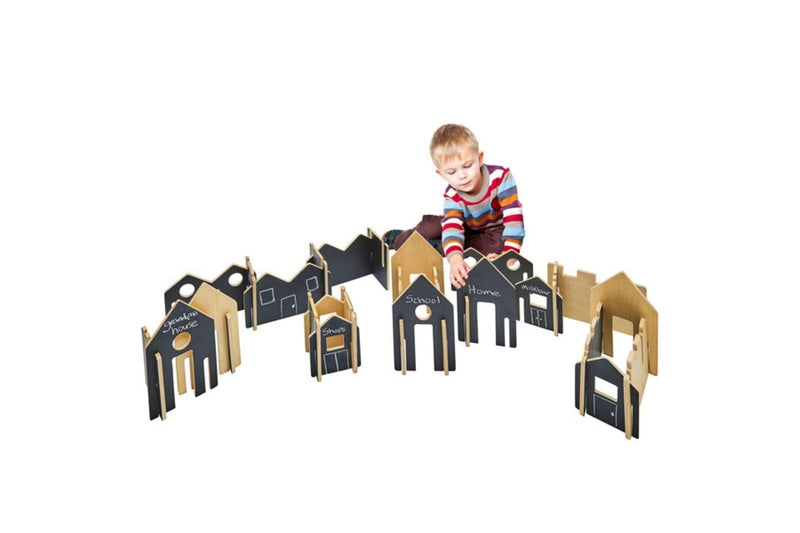 28pc Freckled Farm Happy Architect Create N Play Kids Wooden Build Toy Black 2+