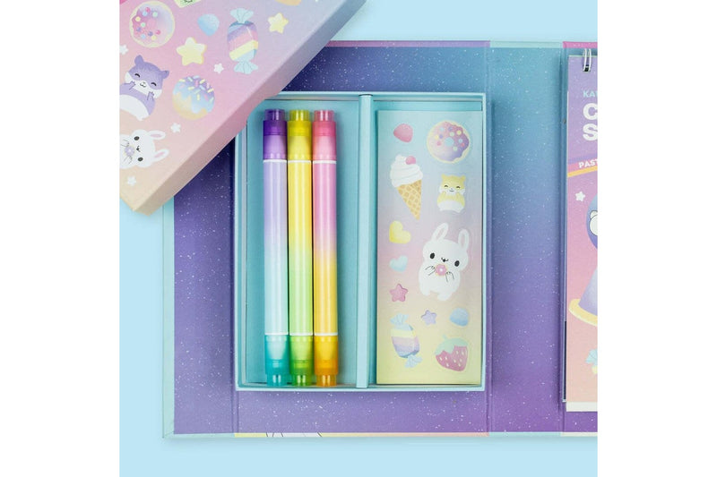 Tiger Tribe: Kawaii Cafe - Pastel Colouring Set