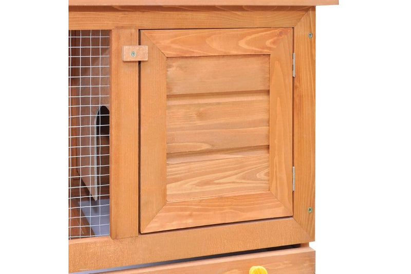 Outdoor Rabbit Hutch Small Animal House Pet Cage 1 Door Wood vidaXL