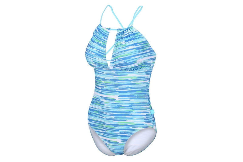 Regatta Womens/Ladies Halliday Brush Stroke One Piece Swimsuit (Seascape) (12 UK)