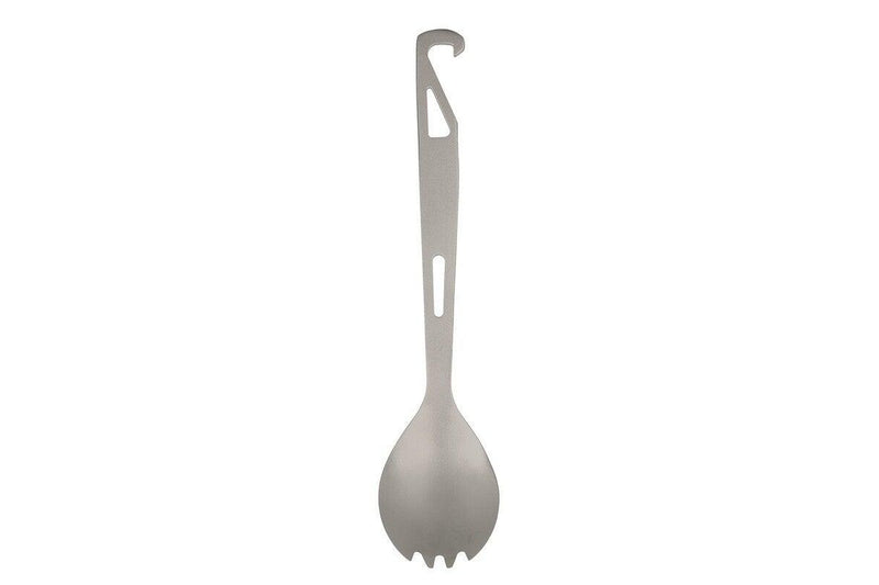 Lixada Titanium Spork With Bottle Opener Lightweight Dinner Tableware Travel Spoon Fork Camping Cooking Utensils