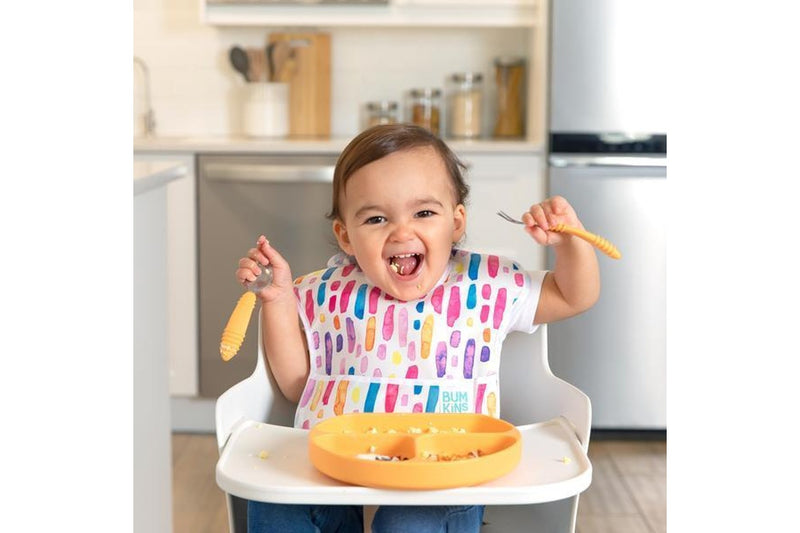 Bumkins: Silicone Grip Dish - Tangerine