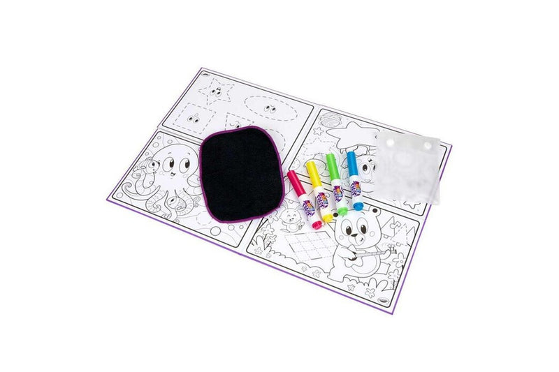 Crayola Colour & Erase 30x45cm Reusable Activity Board w Marker Kids Child 3y+