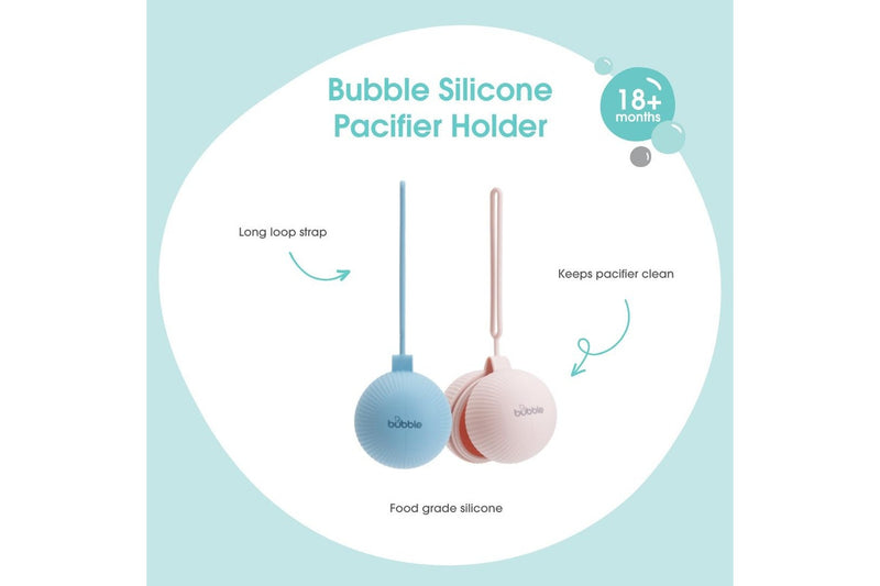 Bubble: Silicone Pacifier Holder - Pink