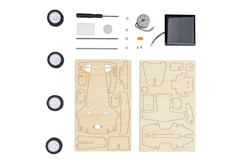 43pc Heebie Jeebies Creator Solar Panel Kit Car Kids Science Wooden Toy Set 8+