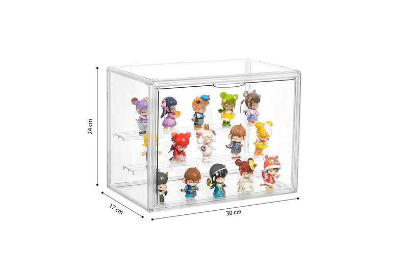 STORFEX 3 Pack Clear Plastic Display Box for Miniature Figures