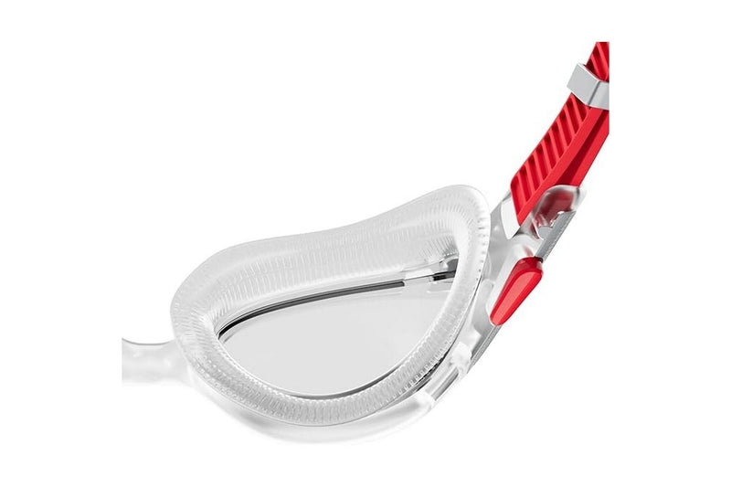 Speedo Mens Biofuse Swimming Goggles (Red/Silver/Clear) (One Size)