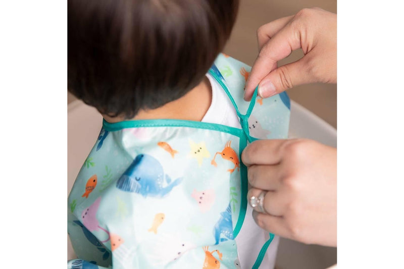 Bumkins: Waterproof Sleeved Bib - Ocean Life