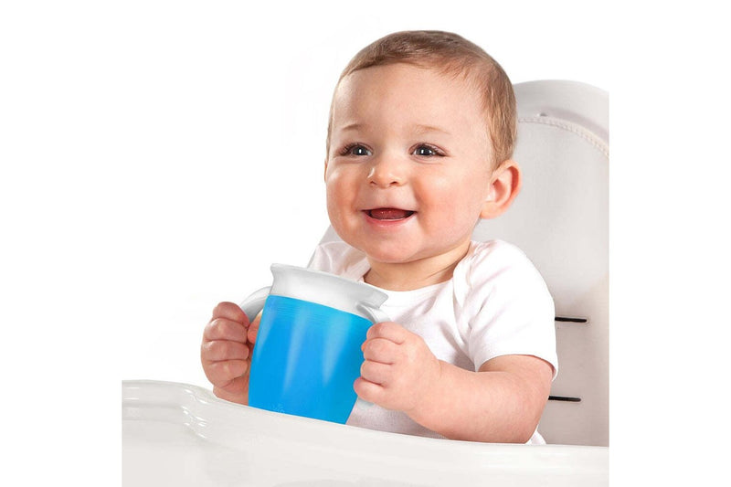 Munchkin 7oz 200ml Miracle 360deg Baby Toddler Anti-Spill Trainer Cup Blue 6M+