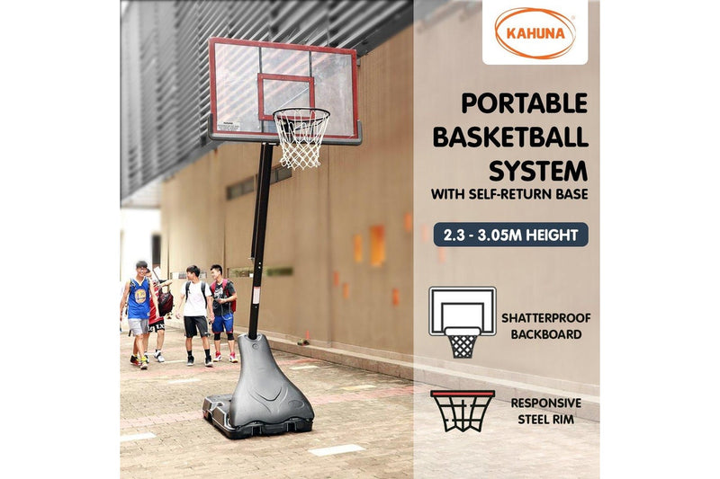 Kahuna Portable Basketball Ring Stand w/ Adjustable Height Ball Holder