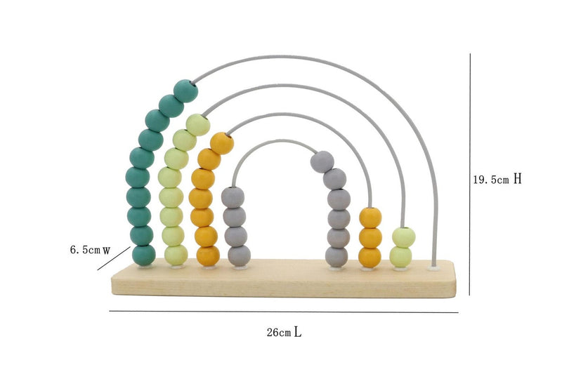 Kaper Kidz Calm & Breezy Rainbow Abacus Olive Children's Kids Play Toy 18m +