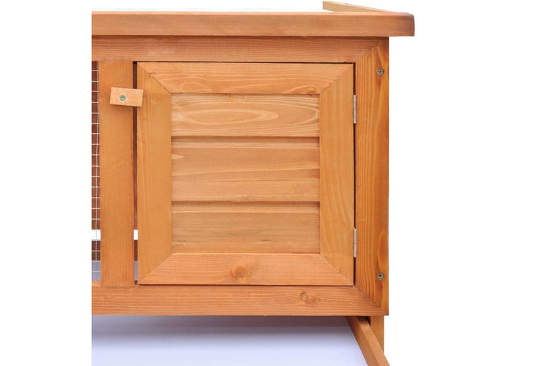 Outdoor Rabbit Hutch 1 Layer Wood vidaXL