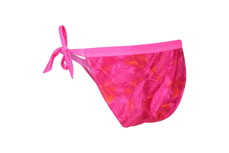 Regatta Womens/Ladies Flavia Palm Leaf Bikini Bottoms (Fusion Pink) (14 UK)