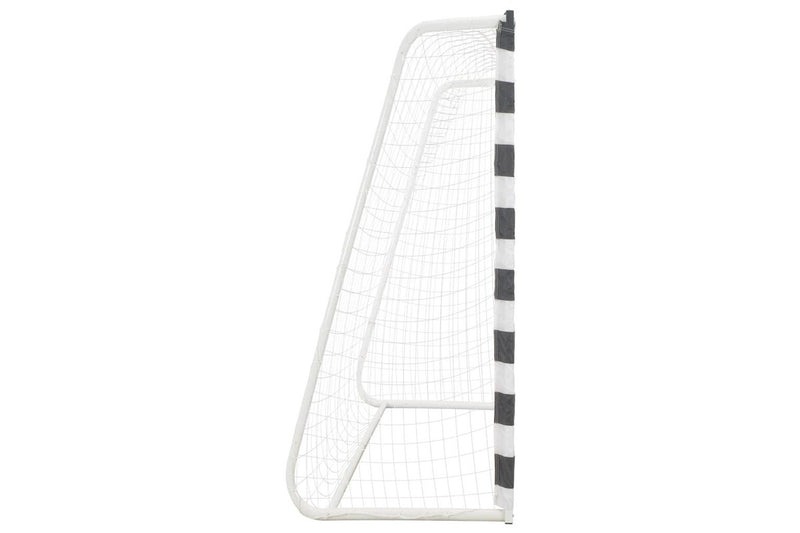 Soccer Goal 300x200x90 cm Metal Black and White vidaXL