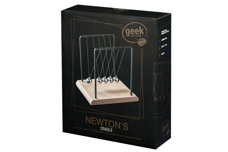 Geek Culture Newton's Cradle Balls Science Toy Home Office Desk Accessory 18cm