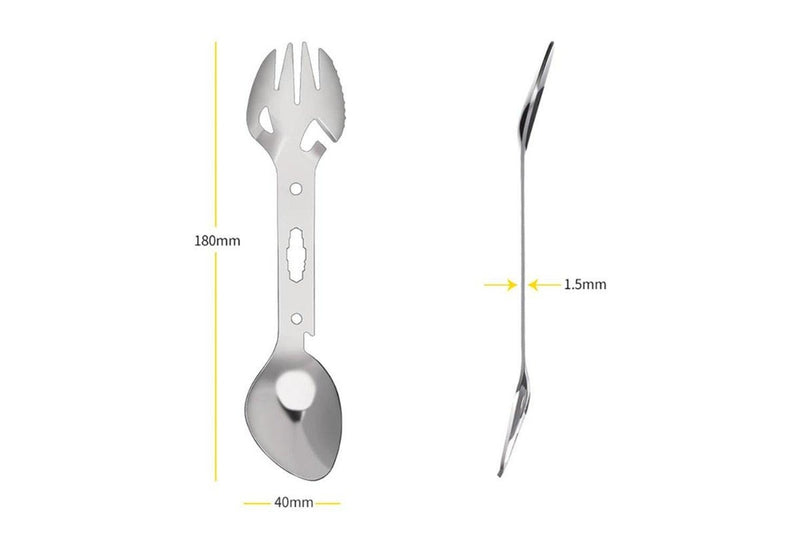 3Pcs Outdoor Mini Portable Spoon Fork Lightweight Useful Titanium Camping Backpacking Cutlery Spork Camping Cooking Utensils