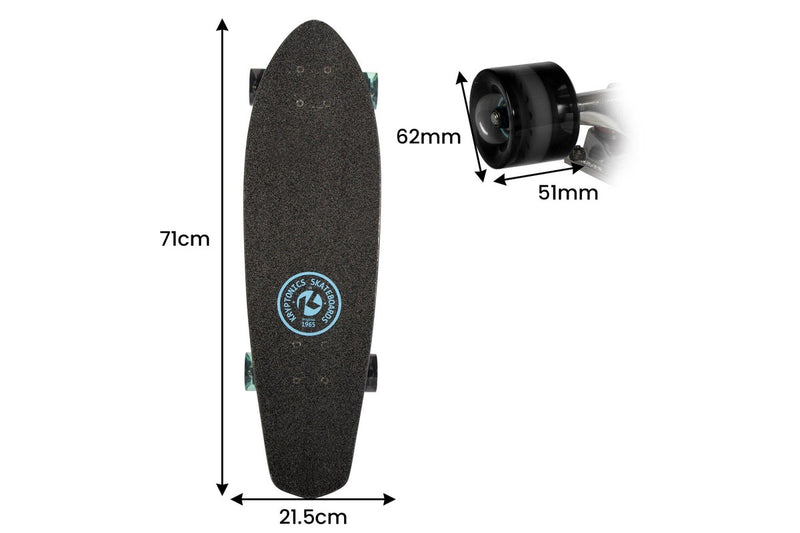 Kryptonics 28-inch Cruiser Board Skateboard - Negative