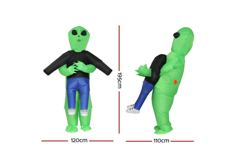 Inflatable Green Alien Costume Adult Suit Blow Up Party Fancy Dress Halloween Cosplay