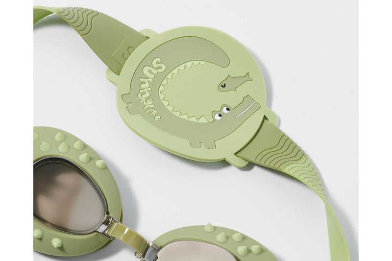 Sunnylife: Kids Swim Goggles - Cookie The Croc Khaki