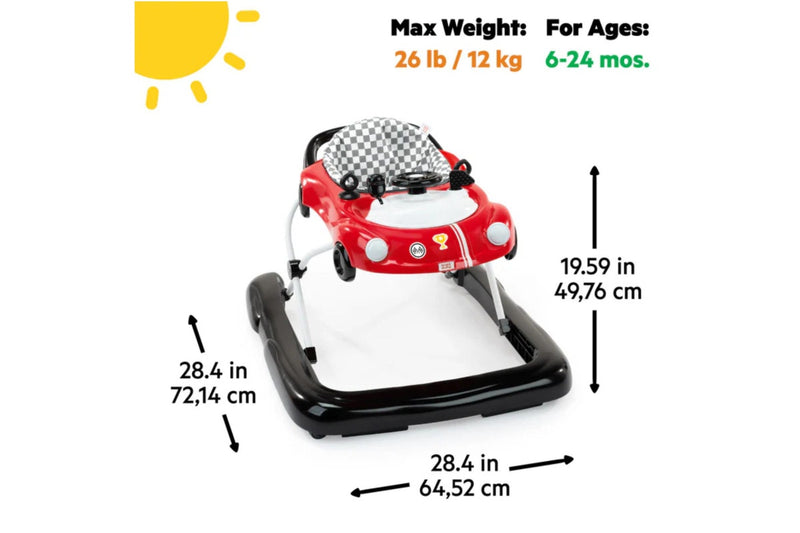 Bright Starts: Little Speedster 3 in 1 Car Walker - Red Racer