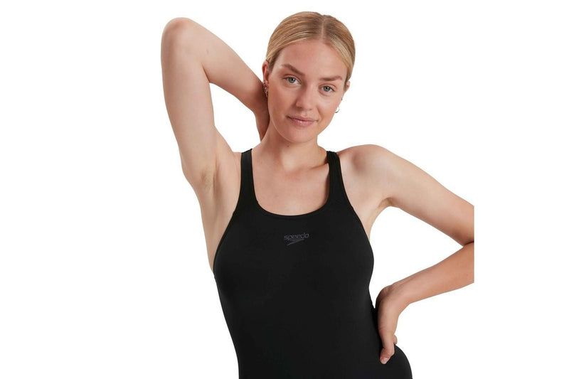 Speedo Womens/Ladies Medalist Eco Endurance+ One Piece Swimsuit (Black) (36cm)