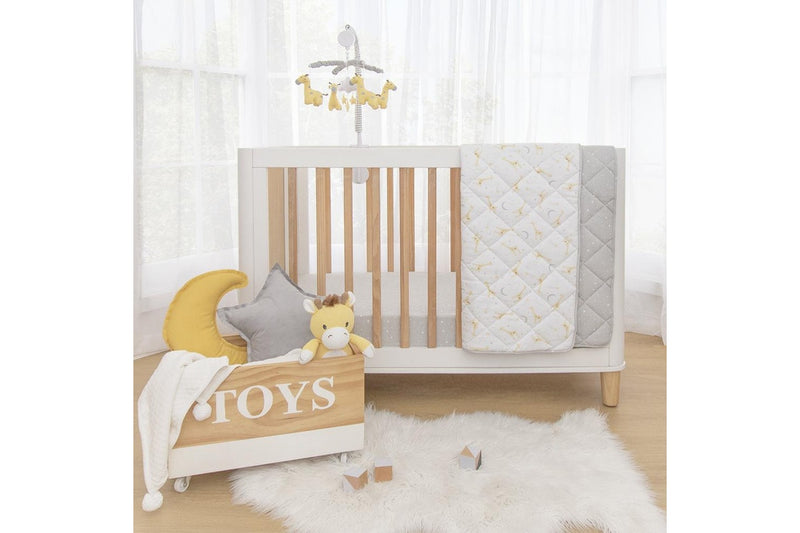 Living Textiles Newborn Baby Infant Cotton Jersey Cot Comforter Noah Giraffe