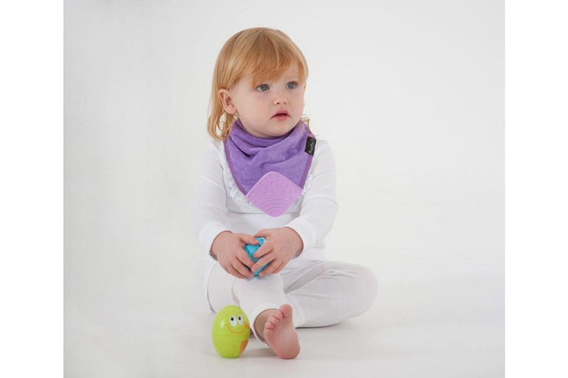 Mum 2 Mum: Teething Bandana Wonder Bib - Purple